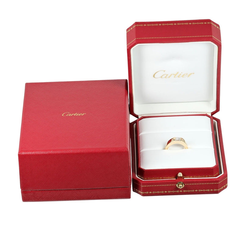 【CARTIER】カルティエ
 タンク 9号 リング・指輪
 0.5ct K18イエローゴールド×ダイヤモンド 約7.73g tank レディースAランク