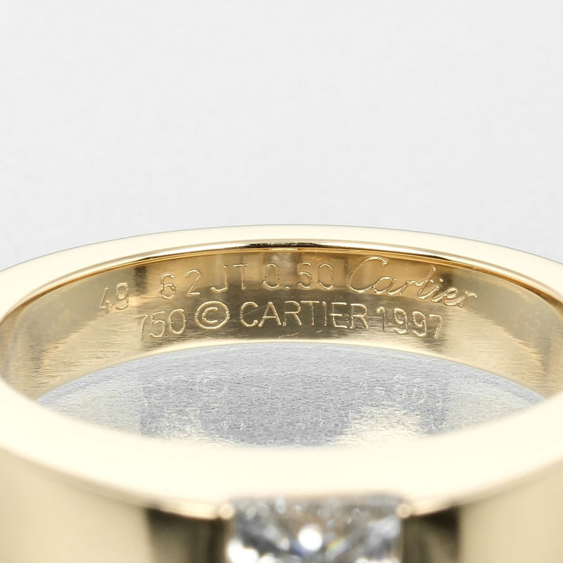 【CARTIER】カルティエ
 タンク 9号 リング・指輪
 0.5ct K18イエローゴールド×ダイヤモンド 約7.73g tank レディースAランク