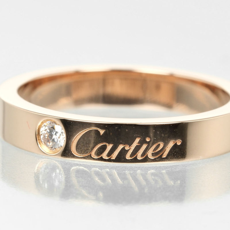 【CARTIER】カルティエ
 Cドゥ カルティエ エングレーブド 7号 リング・指輪
 3mmモデル K18ピンクゴールド×ダイヤモンド 約3.52g C de Cartier engraved レディースAランク