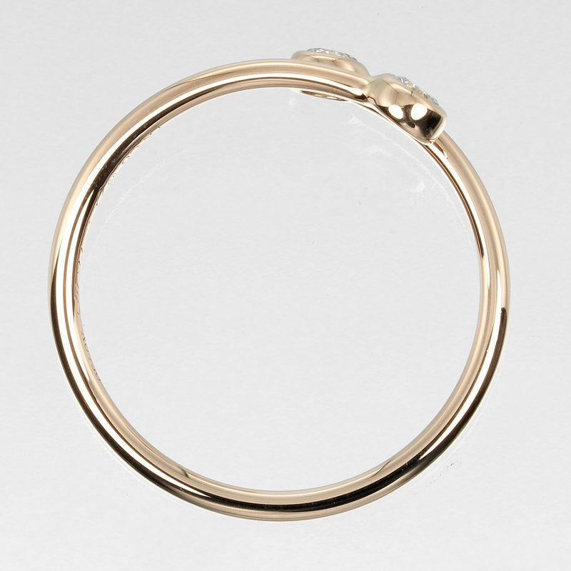 【TIFFANY&Co.】ティファニー
 フープ 6.5号 リング・指輪
 K18ピンクゴールド×2Pダイヤモンド 約1g hoop レディースAランク