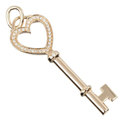 【TIFFANY&Co.】ティファニー
 ハート キー ペンダントトップ
 K18ピンクゴールド×ダイヤモンド 約4g Heart key レディースAランク