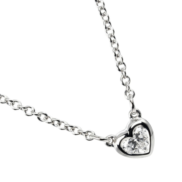 【TIFFANY&Co.】ティファニー
 バイザヤード ハート ネックレス
 Pt950プラチナ×ダイヤモンド 約2.64g By the Yard Heart レディースAランク