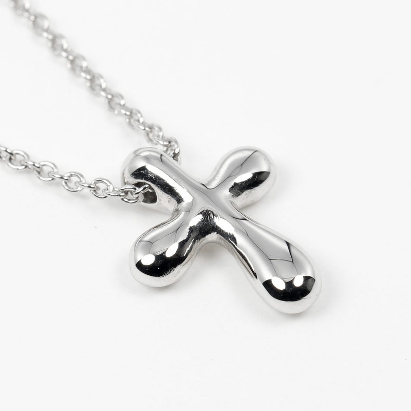 【TIFFANY&Co.】ティファニー
 スモール クロス ネックレス
 Pt950プラチナ 約3.93g Small cross レディースAランク