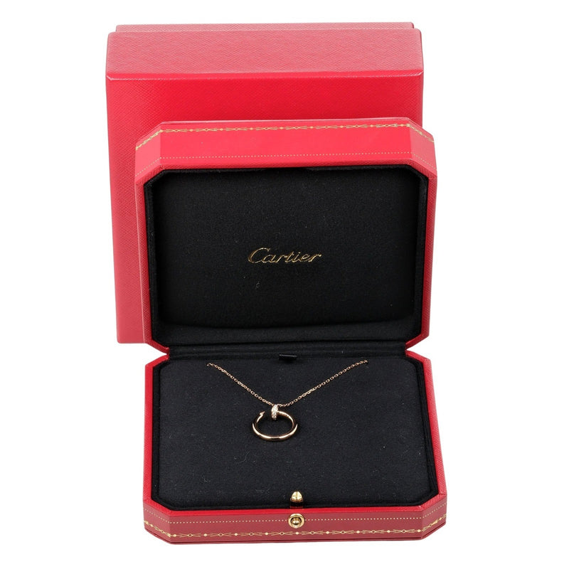 【CARTIER】カルティエ
 ジュストアンクル ネックレス
 K18ピンクゴールド×ダイヤモンド 約5.66g Justin Uncle レディースAランク