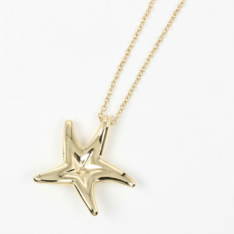 【TIFFANY&Co.】ティファニー
 スターフィッシュ ネックレス
 K18イエローゴールド 約3.62g Star fish レディースAランク