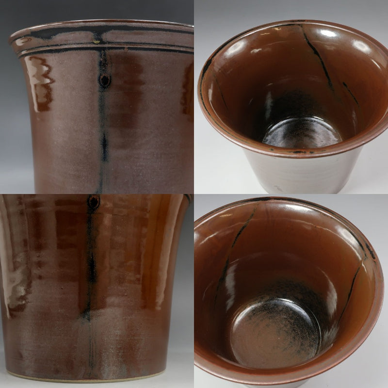 [kyoyaki] Kyo-yaki hecho por Makatsu Kosai, vajilla con punta de varilla de hierro vidriado