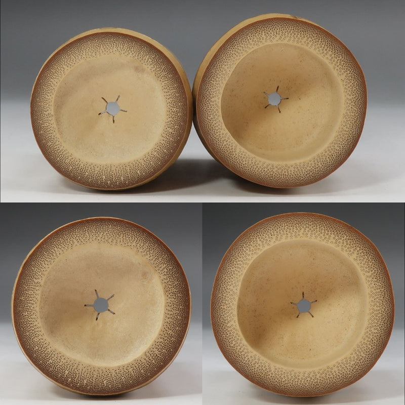 黒田正玄 作 【 即中斎書付 】 つぼつぼ竹蓋置一双 骨董品