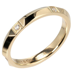 [Tiffany & co.] Tiffany 
 Banda verdadera 2.5 mm 11.5 anillo / anillo 
 5p Diamond K18 Oro amarillo X Diamond aproximadamente 3.41g Banda verdadera 0.1 "Damas A+Rango