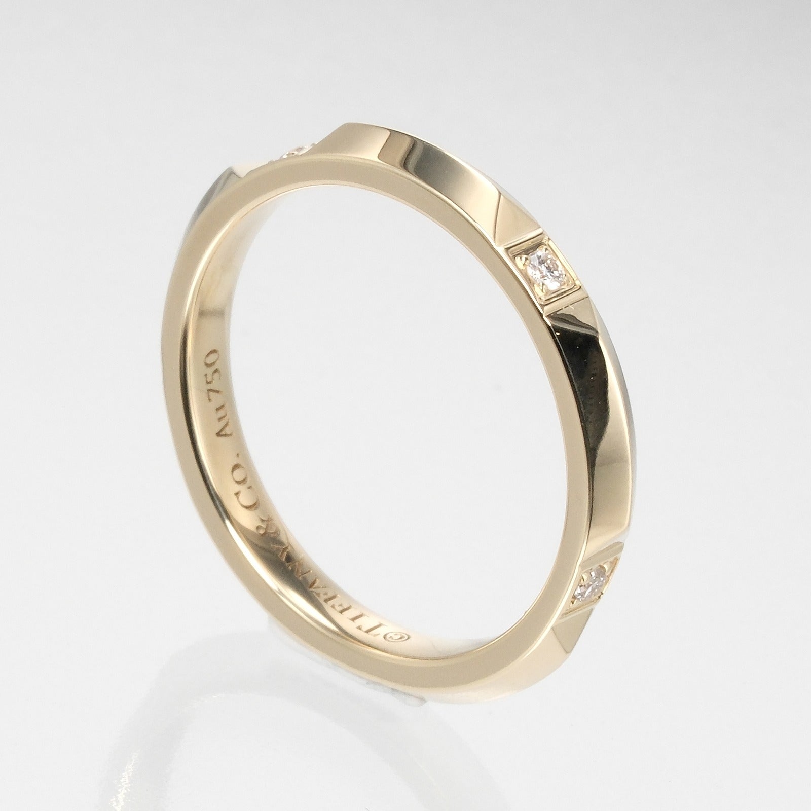 [TIFFANY & CO.] Tiffany True Band 2.5mm 11.5 Ring / Ring 5P diamond K1 –  KYOTO NISHIKINO