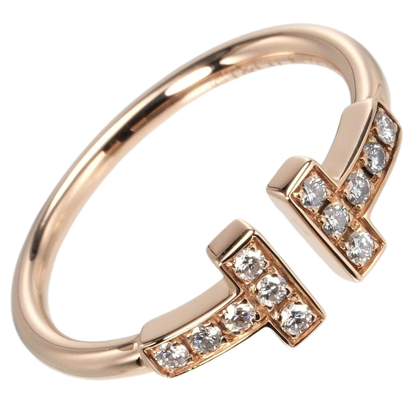 TIFFANY & CO.] Tiffany T -Wire No. 9 Ring / Ring K18 Pink Gold x 