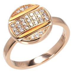 [Chaumet] Shome Class One Studs n ° 12.5 Anneau / anneau K18 Gold rose X Diamond environ 6,03g Classe un Studs Ladies A +