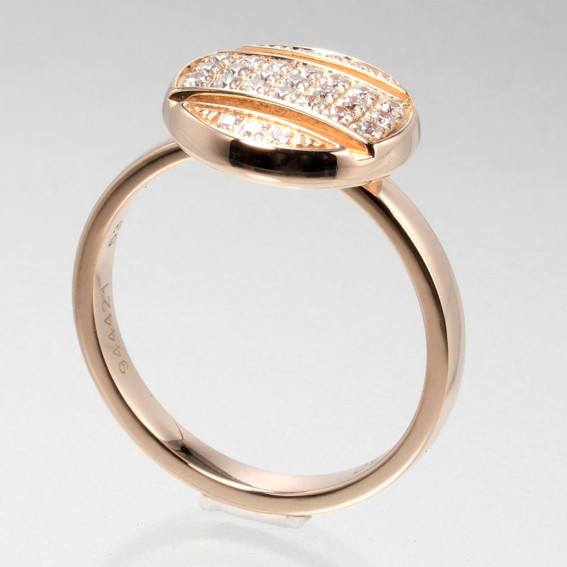 [CHAUMET] Shome Class One Studs No. 12.5 Ring 18KRaspberry PinkGold x Diamond about 6.03G Class ONE STUDS Ladies A+Rank