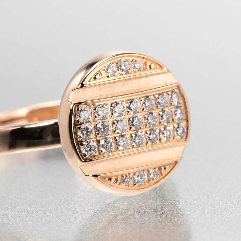 [CHAUMET] Shome Class One Studs No. 12.5 Ring 18KRaspberry PinkGold x Diamond about 6.03G Class ONE STUDS Ladies A+Rank