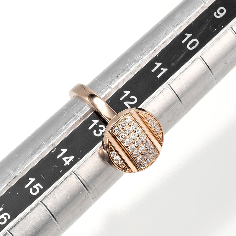 [Chaumet] Shome Class One Studs n ° 12.5 Anneau / anneau K18 Gold rose X Diamond environ 6,03g Classe un Studs Ladies A +