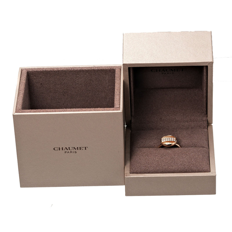 [CHAUMET] Shome Class One Studs No. 12.5 Ring 18KRaspberry PinkGold x Diamond about 6.03G Class ONE STUDS Ladies A+Rank