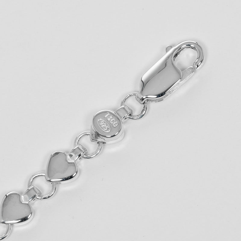 [Tiffany & co.] Tiffany 
 Brazalete de hojaldre 
 Silver 925 alrededor de 12.25g Puff Heart Ladies un rango