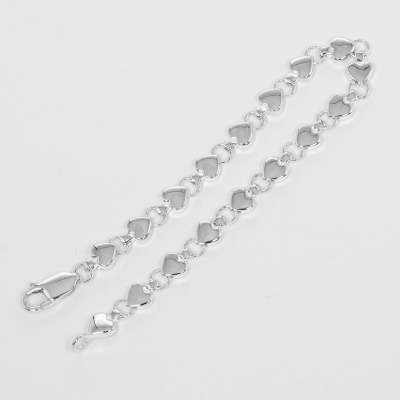 [TIFFANY & CO.] Tiffany 
 Puff hart bracelet 
 Silver 925 about 12.25g Puff Heart Ladies A Rank