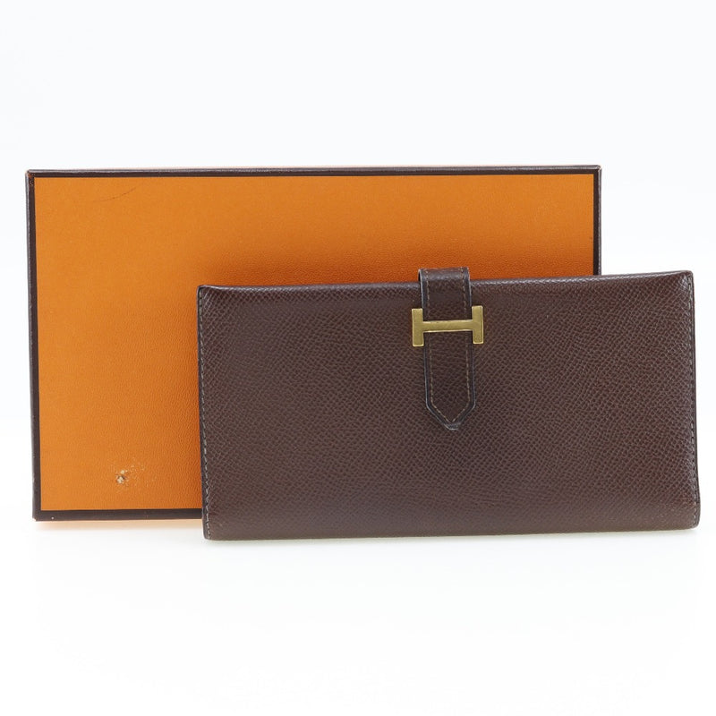 HERMES】エルメス ベアンクラシック 長財布 ヴォーエプソン 茶/ゴールド金具 ベルト金具 Baan classic ユニセックス – KYOTO  NISHIKINO