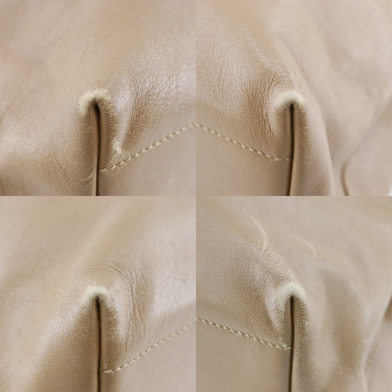 [PRADA] Prada 
 tote bag 
 Leather beige shoulder handbag A4 Open Ladies