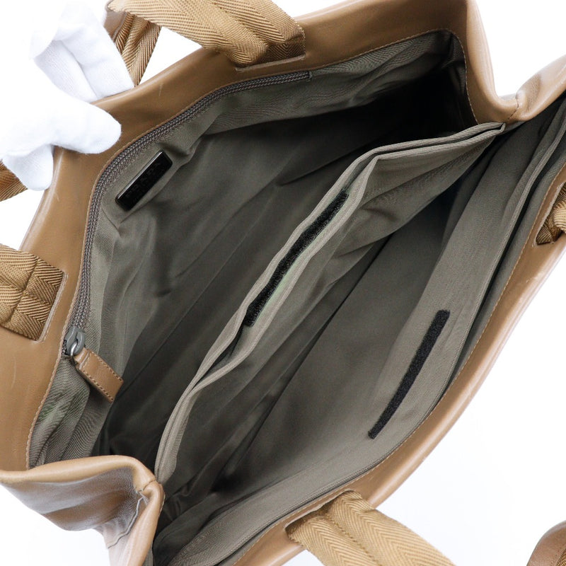 [프라다] 프라다 
 토트 백 
 가죽 베이지 어깨 핸드백 A4 오픈 여성