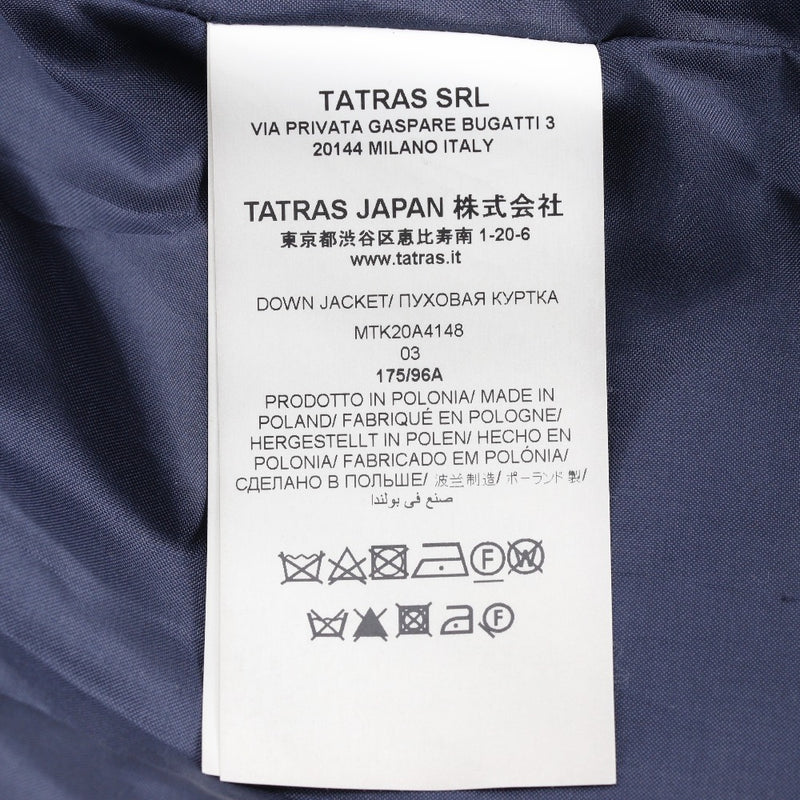 【TATRAS】タトラス
 アゴルド フーデッド ダウンジャケット
 MTK20A4148 ウール×ダウン 黒 Agordo Hooded メンズA-ランク