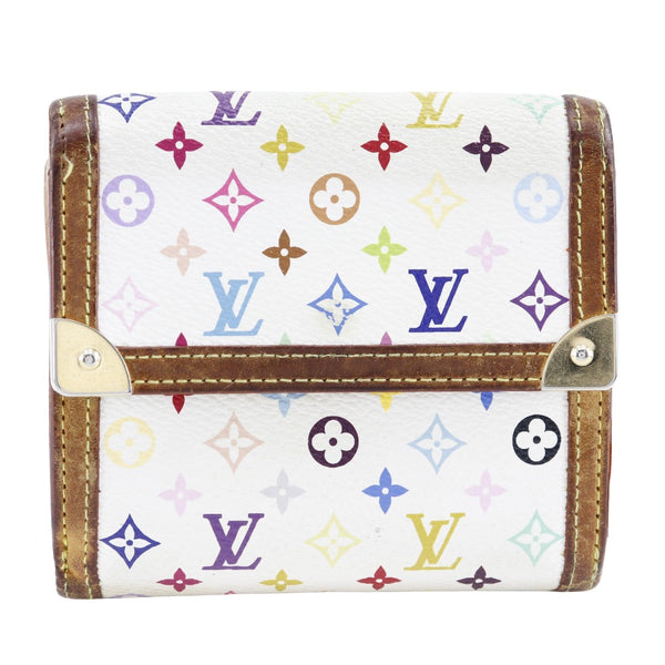 【LOUIS VUITTON】ルイ・ヴィトン
 ポルトモネ・ビエ・カルトクレディ 二つ折り財布
 Ｗホック M92983 モノグラムマルチカラー ブロン 白 TH2058刻印 スナップボタン Porto Monevier Cartes Crdit レディースB-ランク