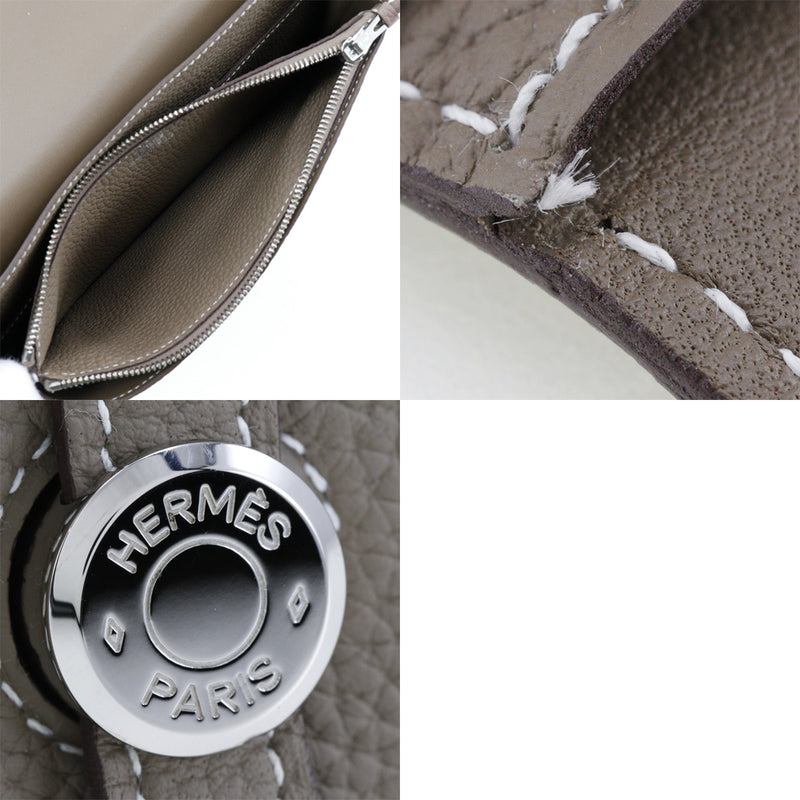 [Hermes] Hermes 
 DUO DUO Long billetera 
 Toryon Lemance Etoob Hardware de plata D Grabado Cinturón Dogon Duo Unisex A Rank