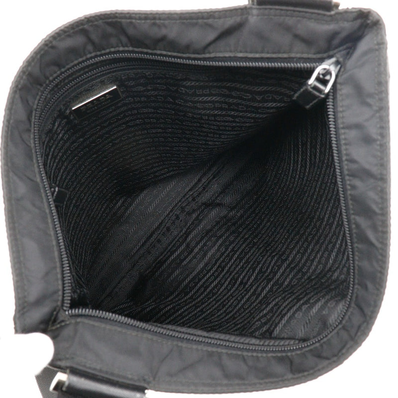 [PRADA] Prada 
 Triangle logo shoulder bag 
 Nylon black diagonal hanging A4 fastener TRIANGLE LOGO Ladies A-Rank