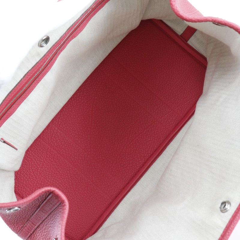 [Hermes] Hermes Garden Party PM Bag Bag Negonda Pink T-ssamped Handbag A4 Button Snap Button Garden PM-Women's A-Rank