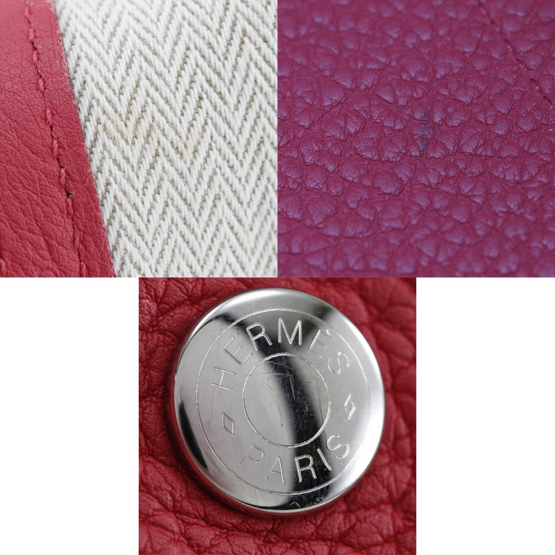 [Hermes] Hermes Garden Party PM Bag Bag Negonda Pink T-ssamped Handbag A4 Button Snap Button Garden PM-Women's A-Rank