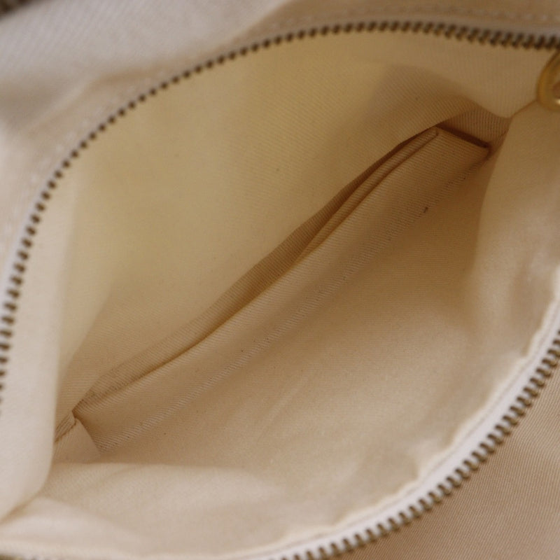 [셀린] 셀린 미니 보스턴 핸드백 2004 아테네 올림픽 제한 나일론 캔버스 x 가죽 화이트 핸드백 A5 지퍼 미니 보스턴 여자