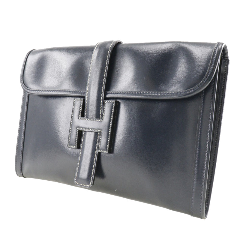 [Hermes] Hermes 
 Bolsa de embrague 
 Box Charf Navy Block A5 Flap Jige Unisex