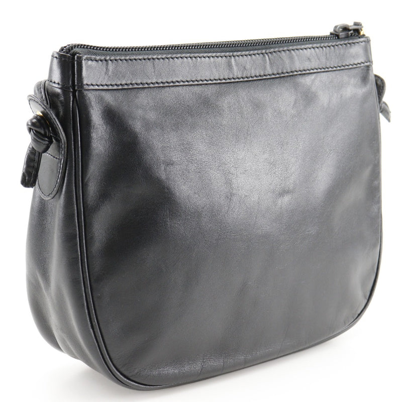 [LOEWE] Loebe Anagram Shoulder Bag Calfskin Black diagonal hanging A5 Fastener ANAGRAM Ladies