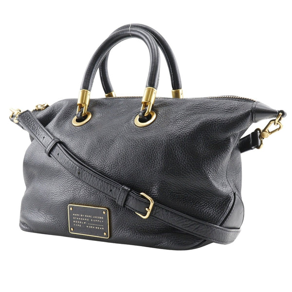 【MARC BY MARC JACOBS】マークバイマークジェイコブス
 2WAYショルダー ハンドバッグ
 M0007537 レザー 黒 斜め掛け 肩掛け 手提げ 2way A5 ファスナー 2WAYShoulder レディース