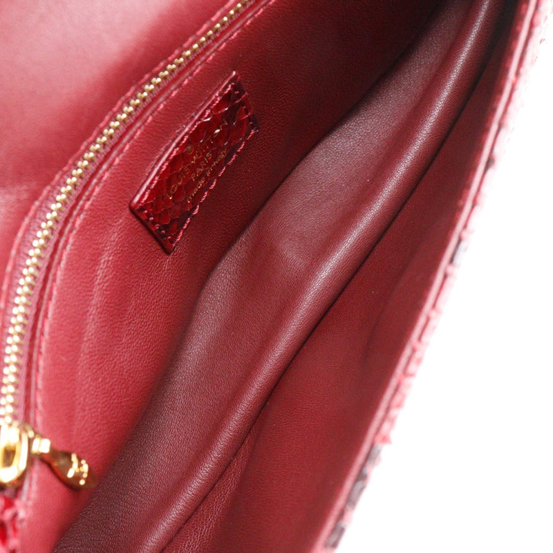 LOUIS VUITTON ルイ・ヴィトン ポシェットソービー エキゾチックライン パイソン 赤 LOUIS VUITTON】ルイ・ヴィトン ポシェットソービー クラッチバッグ