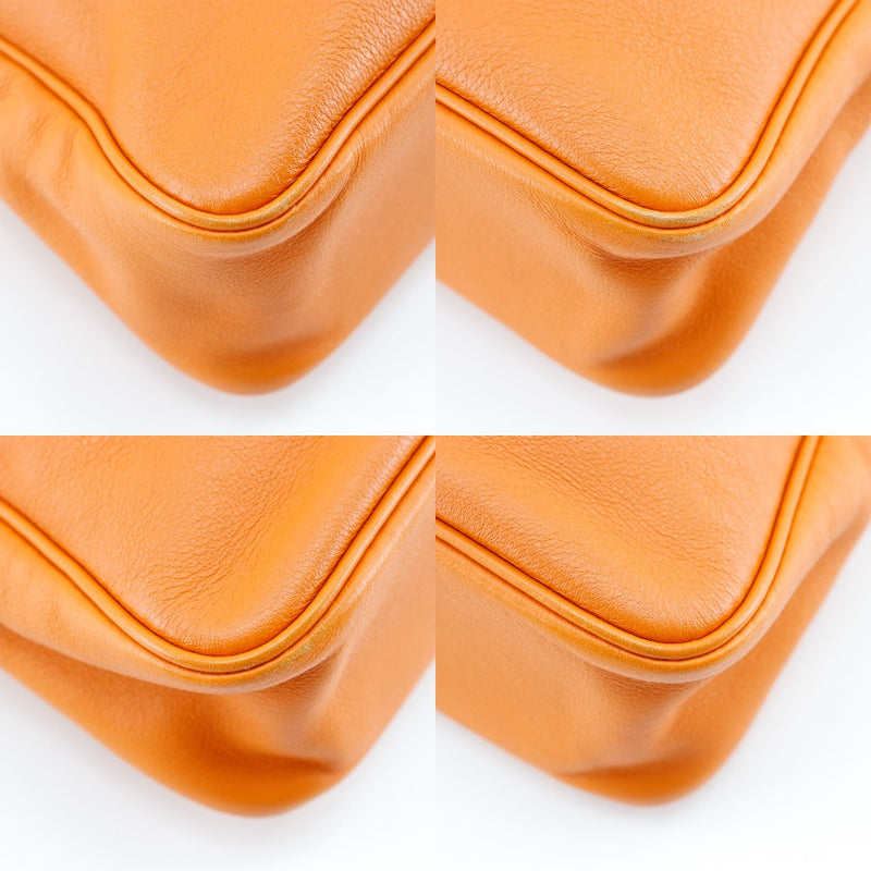 [Hermes] Hermes masai corta 32 bolso de hombro de un holdear naranja de cuero □ n hombro diagonal grabado 2 videas double masai masai 32 damas