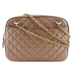 [Chanel] Bolsa de hombro de la cadena de chanel Matelasse Pegatina de hombro beige de piel de cordero A5 Cadena de sujetadores A5 Tote Damas