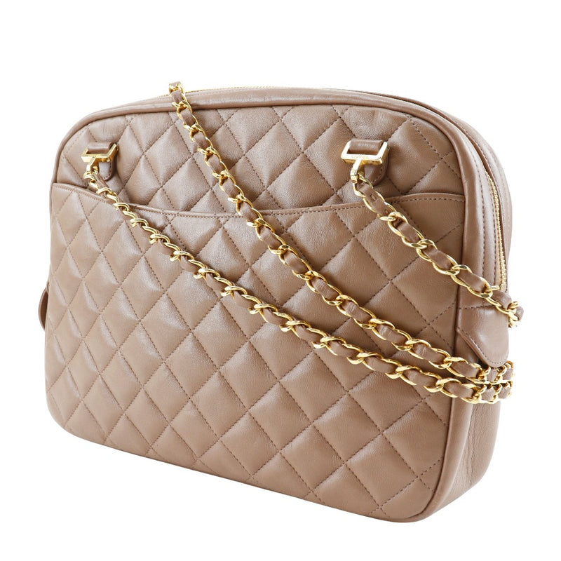 [Chanel] Bolsa de hombro de la cadena de chanel Matelasse Pegatina de hombro beige de piel de cordero A5 Cadena de sujetadores A5 Tote Damas