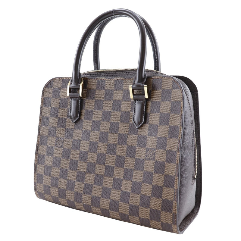 【LOUIS VUITTON】ルイ・ヴィトン
 トリアナ ハンドバッグ
 N51155 ダミエキャンバス 茶 VI0023刻印 手提げ A5 ダブルファスナー Triana レディースA+ランク