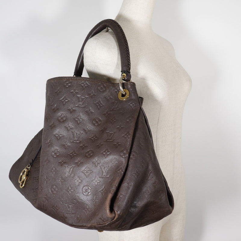 [Louis Vuitton]LOUIS VUITTON
 Artsy Bolso de hombro 
 Artsi MM M94171 Monogram anPlatEnto Tail Tea Ca2172 Hombro grabado A4 Open Artsy Ladies