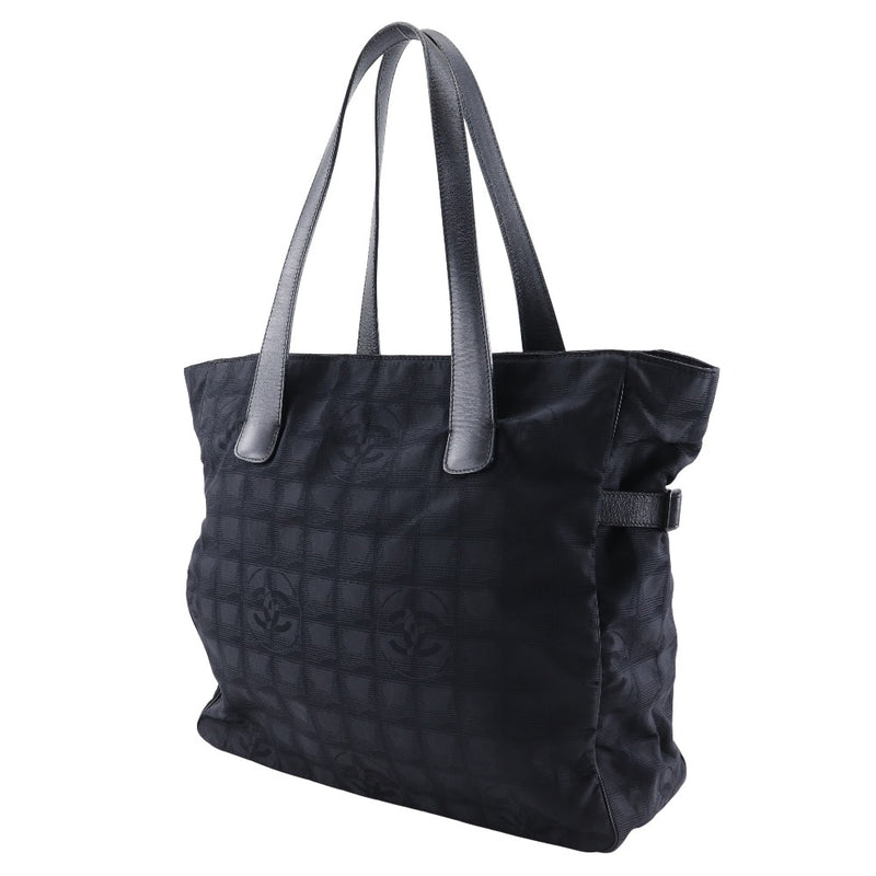 [Chanel] Chanel Tote GM Bag New Travel Línea de viaje Nylon Canvas Negro Preliminación de la mano A4 ZM Ladies