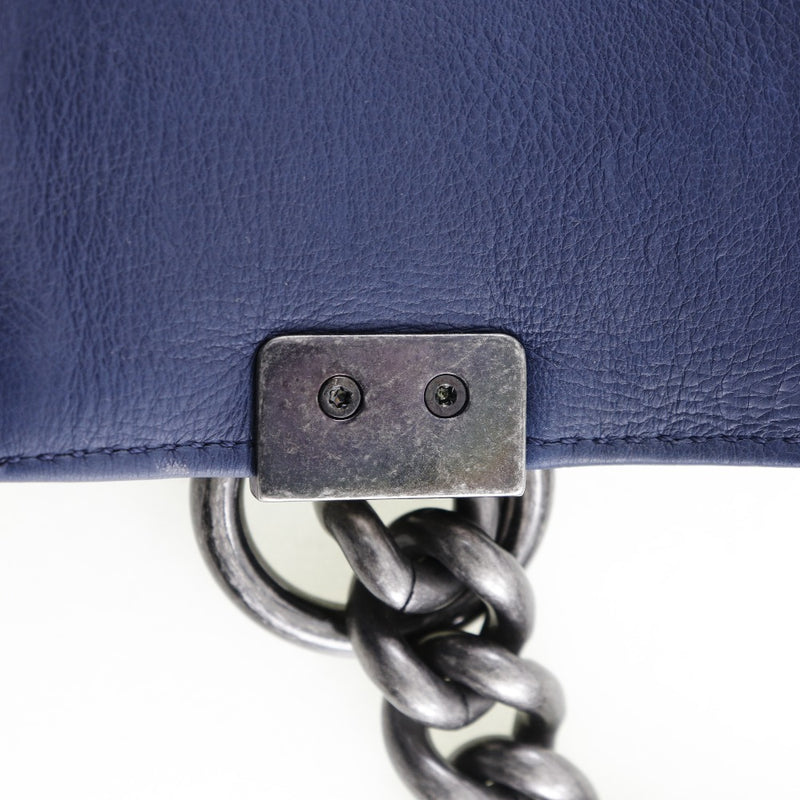 [CHANEL] Chanel 
 Boycannel Shoulder Bag
 ChainShoulder Matelasse Lambskin Navy Diagonal Ladies A Rank