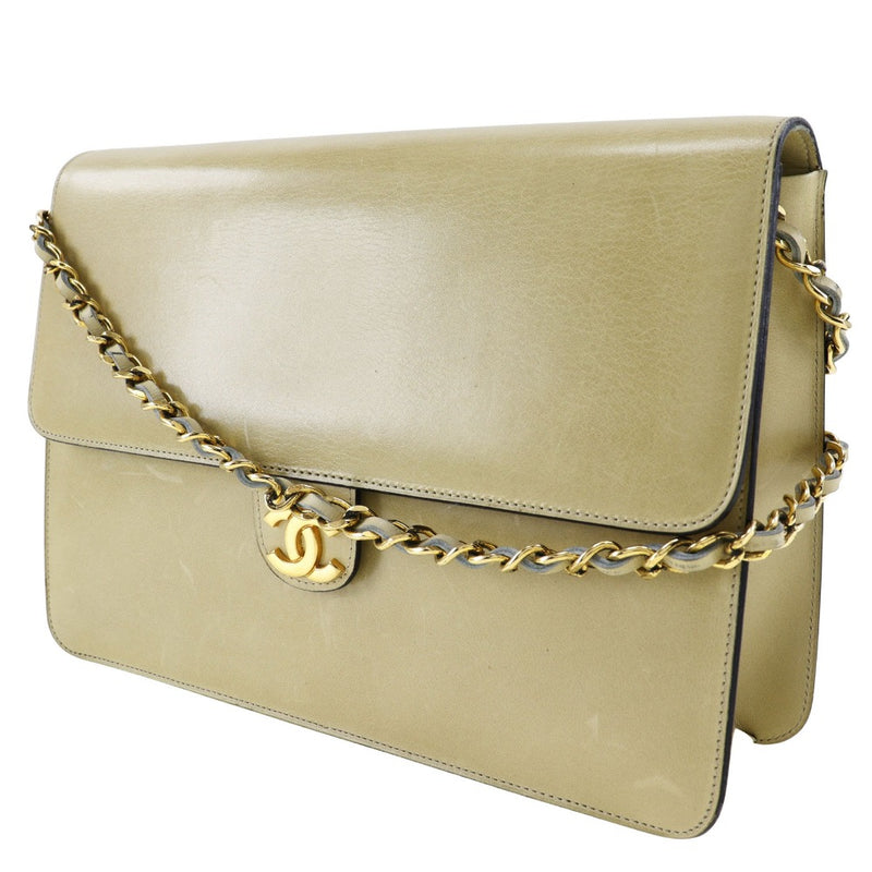 [CHANEL] Chanel 
 ChainShoulder Shoulder Bag
 COCO Mark Calfskin Beige shoulder A5 snap button CHAINSHOULDER Ladies