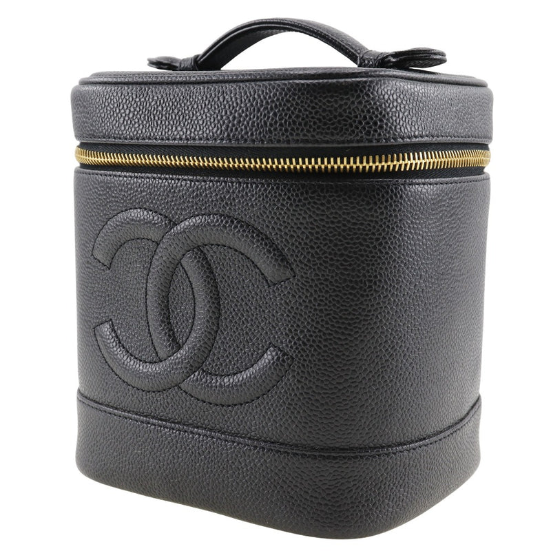 [Chanel] Chanel 
 Bolsa de tocador 
 Bolso A01999 Caviar Skin Black Spán Vanity Ladies A Rank