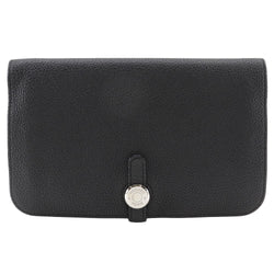 [Hermes] Hermes 
 Dogon GM Long billetera 
 Togo Black □ R Grabado grabado Dogon GM Unisex A-Rank