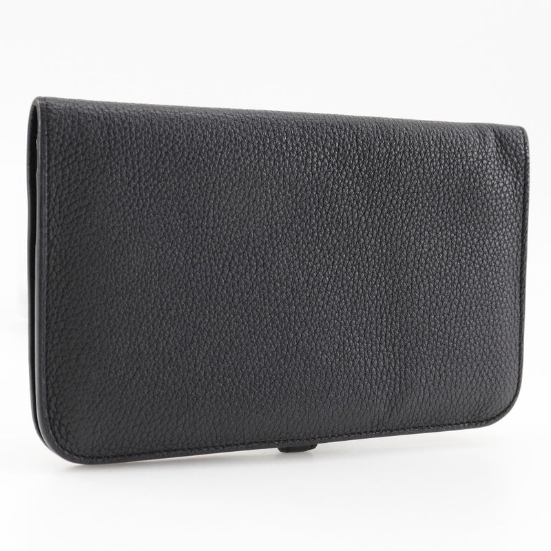 [Hermes] Hermes 
 Dogon GM Long billetera 
 Togo Black □ R Grabado grabado Dogon GM Unisex A-Rank