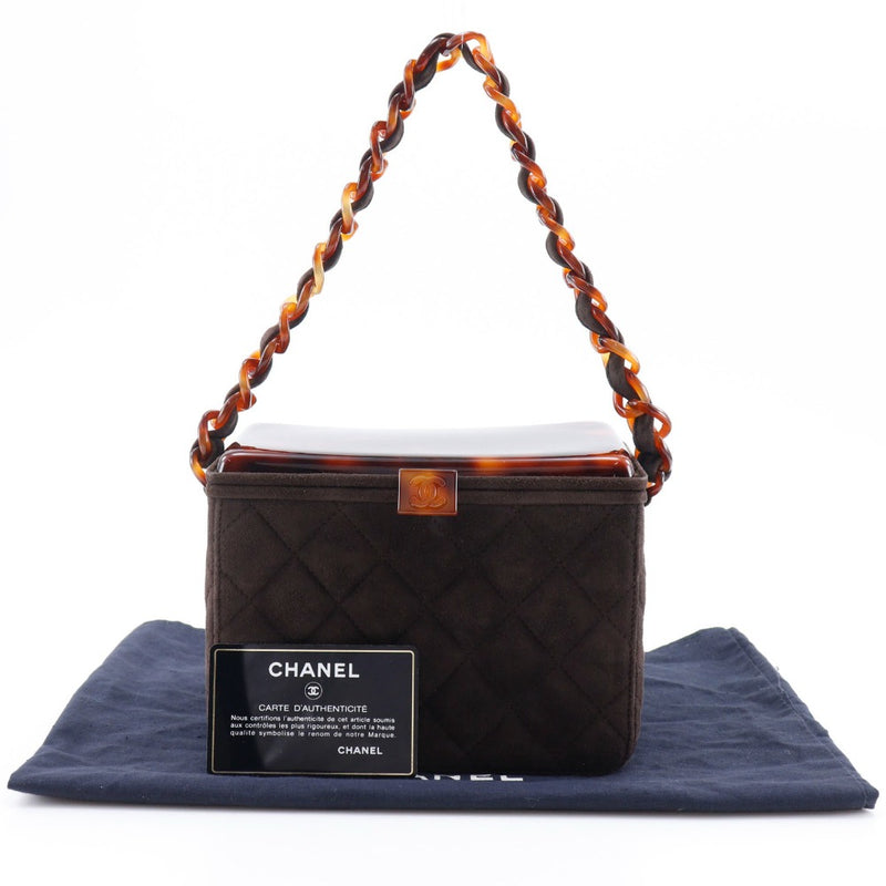 [Chanel] Chanel 
 Bolso de tocador 
 PlatCadena Matelasse Swede Tea Handbap Flap Vanity Damas