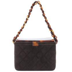 [Chanel] Chanel 
 Bolso de tocador 
 PlatCadena Matelasse Swede Tea Handbap Flap Vanity Damas