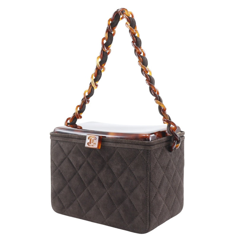 [Chanel] Chanel 
 Bolso de tocador 
 PlatCadena Matelasse Swede Tea Handbap Flap Vanity Damas