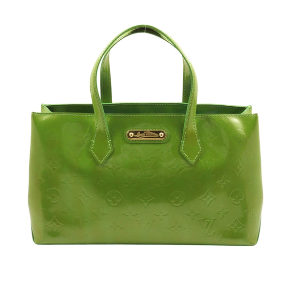 [LOUIS VUITTON]LOUIS VUITTON
 wilshire・Bluebird handbag 
 MonogramVernis Veil Tonic Green MI5018 Stamped Handbag A5 Open Wilshire Boulevard Women's